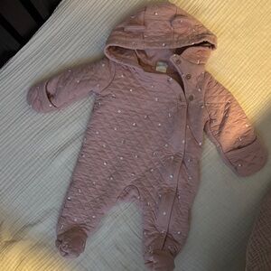 Carter's Quilted Pink Footie One Piece